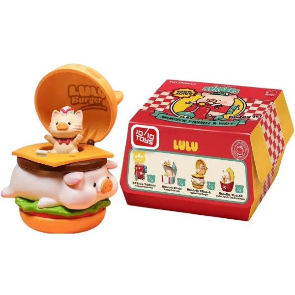 Фото - Коллекционная фигурка 10/10 Toys LuLu the Piggy серія Burger Express Movable Series в ассортименте (LULU1310)